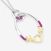Bids.com 0.18 Carat Genuine Ruby .925 Sterling Silver Pendant Pendants White Smoke size 18.00