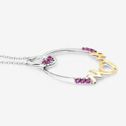 Bids.com 0.18 Carat Genuine Ruby .925 Sterling Silver Pendant Pendants White Smoke size 18.00