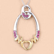 Bids.com 0.18 Carat Genuine Ruby .925 Sterling Silver Pendant Pendants Peach Puff size 18.00
