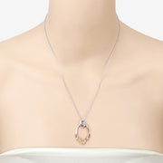 Bids.com 0.18 Carat Genuine Ruby .925 Sterling Silver Pendant Pendants Bisque size 18.00
