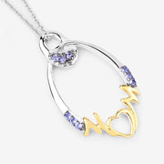 Bids.com 0.18 Carat Genuine Tanzanite .925 Sterling Silver Pendant Pendants White Smoke size 18.00