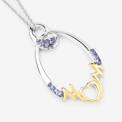 Bids.com 0.18 Carat Genuine Tanzanite .925 Sterling Silver Pendant Pendants White Smoke size 18.00
