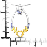 Bids.com 0.18 Carat Genuine Tanzanite .925 Sterling Silver Pendant Pendants White Smoke size 18.00