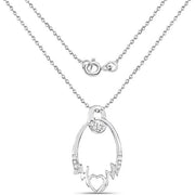 Bids.com 0.14 Carat Genuine White Diamond .925 Sterling Silver Pendant Pendants White Smoke