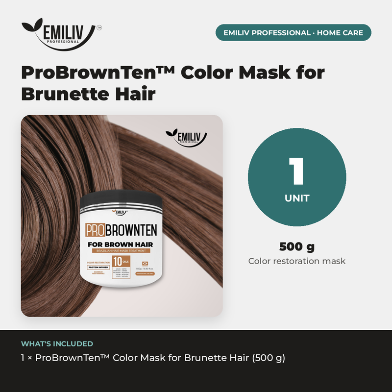 Emiliv Professional ProBrownTen™ Color Mask for Brunette Hair | 500 g Home Care Lavender