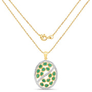 Bids.com 2.24 Carat Genuine Emerald .925 Sterling Silver Pendant Pendants White Smoke