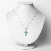 Bids.com 18K Yellow Gold Plated 0.84 Carat Genuine Emerald .925 Sterling Silver Pendant Pendants Lavender size 16.00,size 18.00,size 20.00