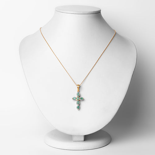 Bids.com 18K Yellow Gold Plated 0.84 Carat Genuine Emerald .925 Sterling Silver Pendant Pendants Lavender size 16.00,size 18.00,size 20.00