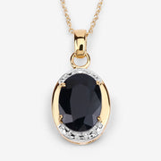 Bids.com 7.50 Carat Genuine Black Sapphire .925 Sterling Silver Pendant Pendants White Smoke