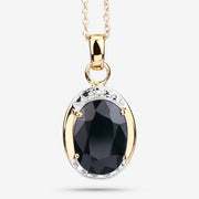 Bids.com 7.50 Carat Genuine Black Sapphire .925 Sterling Silver Pendant Pendants White Smoke