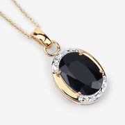 Bids.com 7.50 Carat Genuine Black Sapphire .925 Sterling Silver Pendant Pendants White Smoke