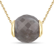 Bids.com 16.79 Carat Genuine Grey Moonstone .925 Sterling Silver Pendant Pendants White Smoke Default Title