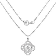 Bids.com 0.57 Carat Genuine White Diamond .925 Sterling Silver Pendant Pendants White Smoke