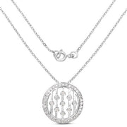 Bids.com 0.53 Carat Genuine White Diamond .925 Sterling Silver Pendant Pendants White Smoke
