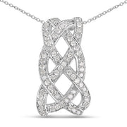 Bids.com 0.54 Carat Genuine White Diamond .925 Sterling Silver Pendant Pendants White Smoke Default Title