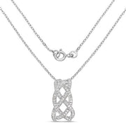 Bids.com 0.54 Carat Genuine White Diamond .925 Sterling Silver Pendant Pendants White Smoke