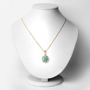 Bids.com 2.78 Carat Genuine Emerald and White Topaz .925 Sterling Silver Pendant Pendants White Smoke