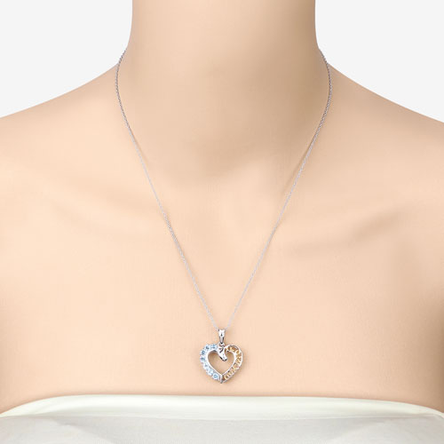 Bids.com 0.84 Carat Genuine Swiss Blue Topaz .925 Sterling Silver Pendant Pendants Bisque size 18.00