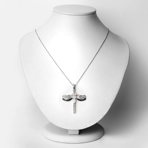 Bids.com 1.41 Carat Genuine Ethiopian Opal and White Topaz .925 Sterling Silver Pendant Pendants White Smoke