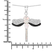Bids.com 1.41 Carat Genuine Ethiopian Opal and White Topaz .925 Sterling Silver Pendant Pendants White Smoke