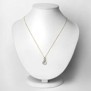 Bids.com 0.76 Carat Genuine Aquamarine and White Diamond 14K Yellow Gold Pendant Pendants Lavender