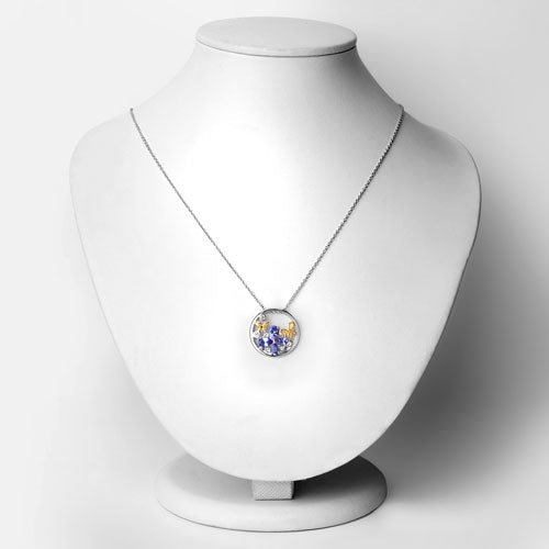Bids.com 1.33 Carat Genuine Tanzanite and White Topaz .925 Sterling Silver Pendant Pendants White Smoke One,size 18.00