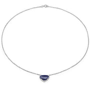 Bids.com 3.92 Carat Genuine Blue Aventurine .925 Sterling Silver Pendant Pendants White Smoke