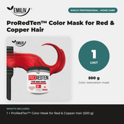Emiliv Professional ProRedTen™ Color Mask for Red & Copper Hair | 500 g Home Care Lavender