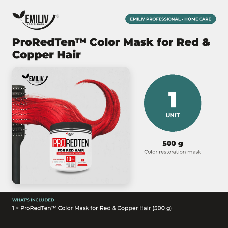 Emiliv Professional ProRedTen™ Color Mask for Red & Copper Hair | 500 g Home Care Lavender
