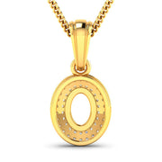 Bids.com 0.17 Carat Genuine White Diamond 14K Yellow Gold Semi Mount Pendant - holds 7x5mm Oval Gemstone Pendants White Smoke