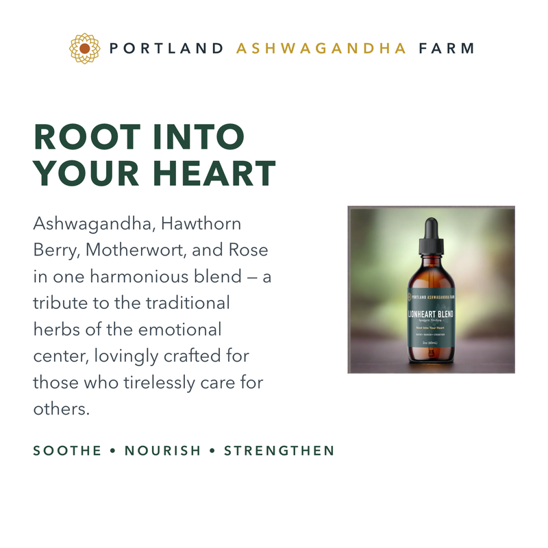 Portland Ashwagandha Farm Lionheart Blend - Fresh Spagyric Tincture Health Care White Smoke 2oz,4oz