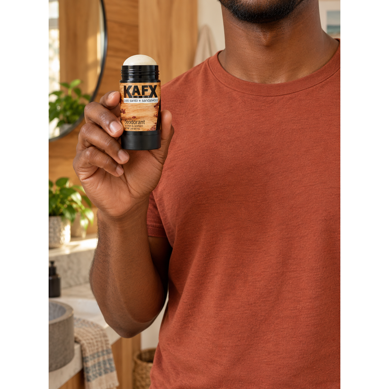 KAFX Body Palo Santo + Sandalwood Coffee-Infused Natural Deodorant – Rustic & Woodsy Deodorant Sienna