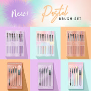 Prolux Cosmetics Ultra Pastel Brush Set brush Navajo White Rainbow,Light Purple,Peach