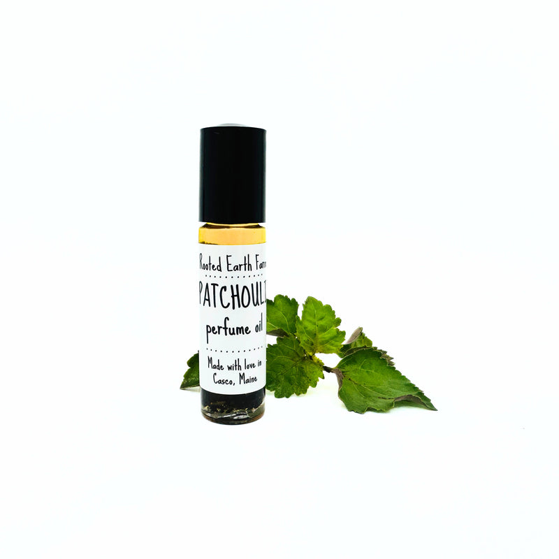 Rooted Earth Farm + Apothecary Patchouli Perfume Oil Organic Perfumes White Smoke