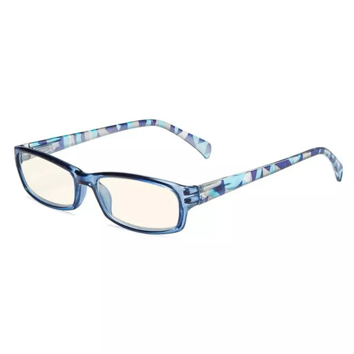eyekeeper.com Patterned Temples Blue Light Blocking Reading Glasses UVRT1803 Eyeglasses White Smoke Blue / without magnification,Blue / +0.50,Blue / +0.75,Blue / +1.00,Blue / +1.25,Blue / +1.50,Blue / +1.75,Blue / +2.00,Blue / +2.50,Blue / +2.75,Blue / +4.00