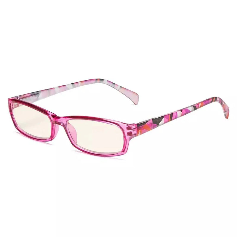 eyekeeper.com Patterned Temples Blue Light Blocking Reading Glasses UVRT1803 Eyeglasses White Smoke Purple / without magnification,Purple / +0.50,Purple / +0.75,Purple / +1.00,Purple / +1.25,Purple / +1.50,Purple / +1.75,Purple / +2.00,Purple / +2.50,Purple / +3.00,Purple / +3.50