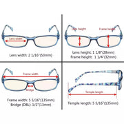 eyekeeper.com Patterned Temples Blue Light Blocking Reading Glasses UVRT1803 Eyeglasses White Smoke Blue / without magnification,Blue / +0.50,Blue / +0.75,Blue / +1.00,Blue / +1.25,Blue / +1.50,Blue / +1.75,Blue / +2.00,Blue / +2.50,Blue / +2.75,Blue / +4.00,Brown / without magnification,Brown / +0.50,Brown / +0.75,Brown / +1.00,Brown / +1.25,Brown / +1