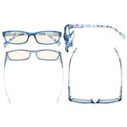 eyekeeper.com Patterned Temples Blue Light Blocking Reading Glasses UVRT1803 Eyeglasses White Smoke Blue / without magnification,Blue / +0.50,Blue / +0.75,Blue / +1.00,Blue / +1.25,Blue / +1.50,Blue / +1.75,Blue / +2.00,Blue / +2.50,Blue / +2.75,Blue / +4.00,Brown / without magnification,Brown / +0.50,Brown / +0.75,Brown / +1.00,Brown / +1.25,Brown / +1