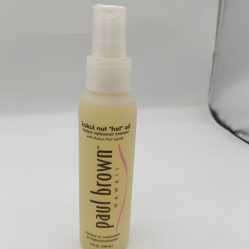 VIP Extensions Paul Brown Hawaii Kukui Nut Hot Oil Moisture Replacement Treatment, 4 oz Hair Oil Dark Gray