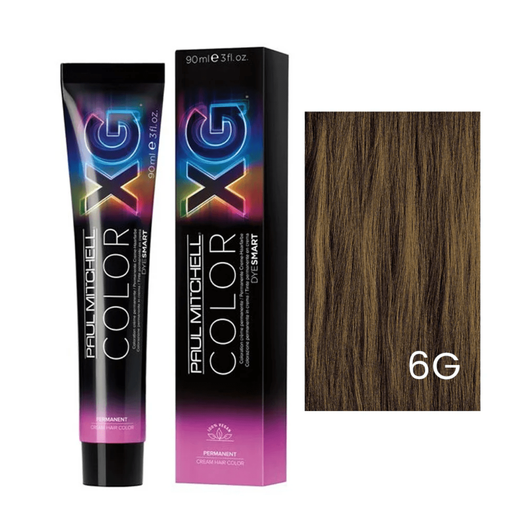 VIP Extensions Paul Mitchell The Color 6G Dark Gold Blonde Permanent Cream Hair Color 3 oz Permanent Hair Color White Smoke