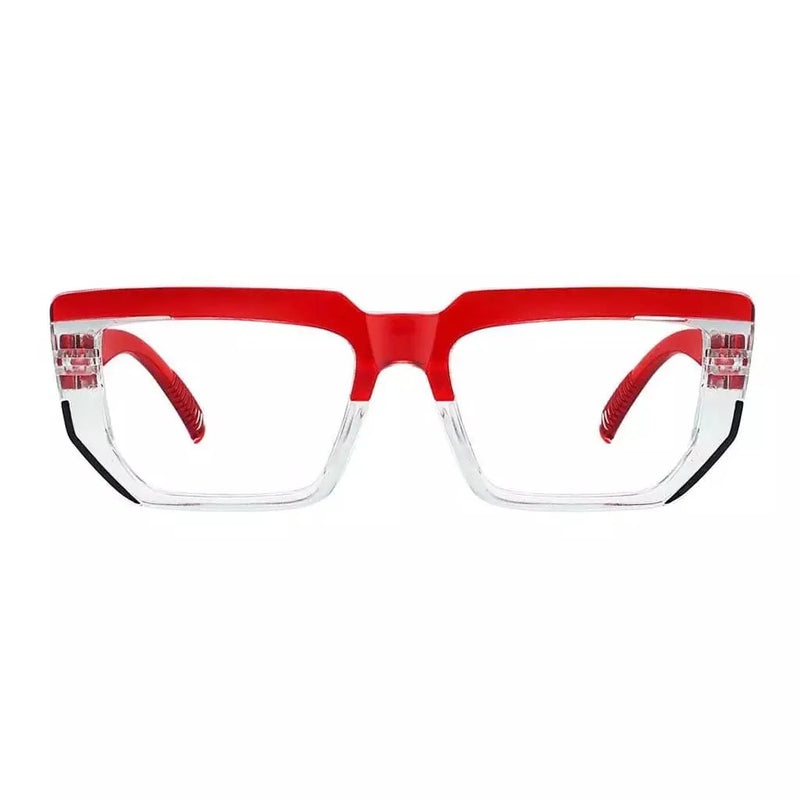 eyekeeper.com PcFaa | Frame Only & No Prescription Eyeglasses White Smoke Red-2204 / Frame Only,Red-2204 / Clear Lens With No Vision Correction