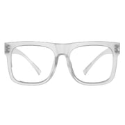 eyekeeper.com PcFab | Frame Only & No Prescription Eyeglasses White Smoke Clear / Frame Only,Clear / Clear Lens With No Vision Correction