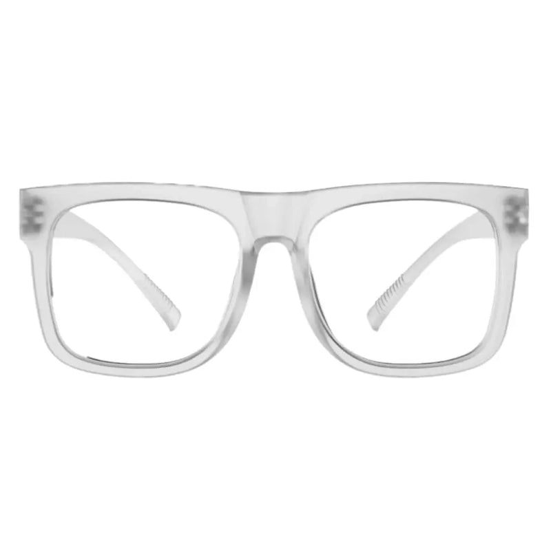 eyekeeper.com PcFab | Frame Only & No Prescription Eyeglasses White Smoke Clear / Frame Only,Clear / Clear Lens With No Vision Correction