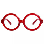 eyekeeper.com PcFac | Frame Only & No Prescription Eyeglasses White Smoke Red / Frame Only,Red / Clear Lens With No Vision Correction