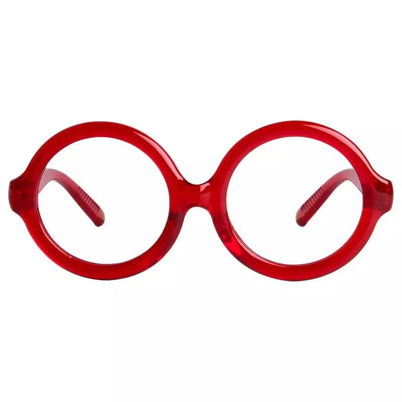 eyekeeper.com PcFac | Frame Only & No Prescription Eyeglasses White Smoke Red / Frame Only,Red / Clear Lens With No Vision Correction