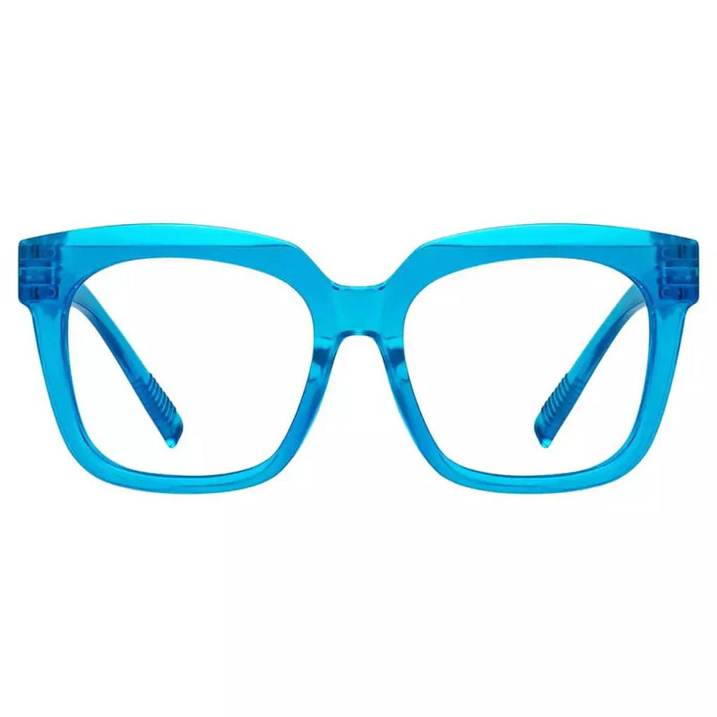 eyekeeper.com PcFae | Frame Only & No Prescription Eyeglasses White Smoke Light Blue / Frame Only,Light Blue / Clear Lens With No Vision Correction