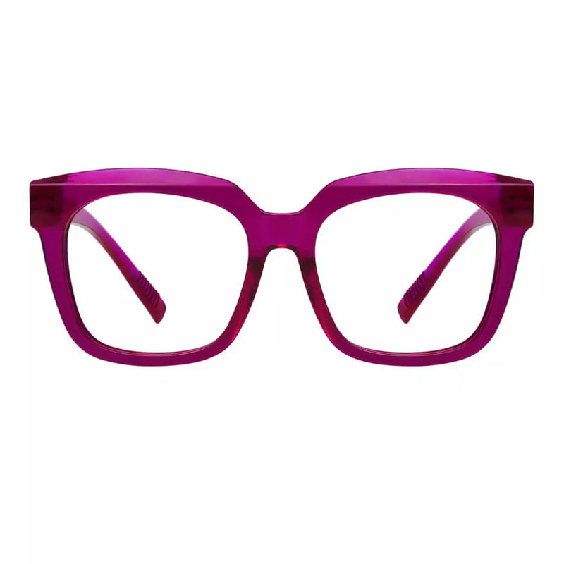 eyekeeper.com PcFae | Frame Only & No Prescription Eyeglasses White Smoke Purple / Frame Only,Purple / Clear Lens With No Vision Correction