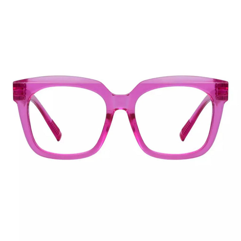 eyekeeper.com PcFae | Frame Only & No Prescription Eyeglasses White Smoke Rose / Frame Only,Rose / Clear Lens With No Vision Correction