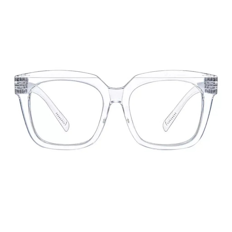 eyekeeper.com PcFae | Frame Only & No Prescription Eyeglasses White Smoke Clear / Frame Only,Clear / Clear Lens With No Vision Correction