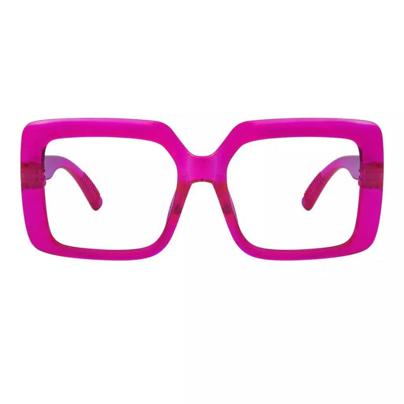 eyekeeper.com PcFaf | Frame Only & No Prescription Eyeglasses White Smoke Rose / Frame Only,Rose / Clear Lens With No Vision Correction